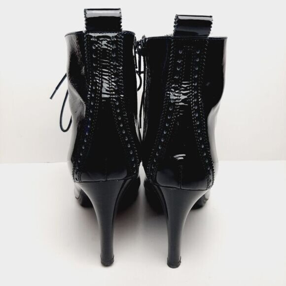 HISPANITAS Booties Lace-up Stiletto Heels Oxford Patent Leather Sz 6.5 | Eur 37 - Picture 8 of 14